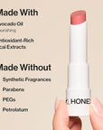 Honest Beauty Moisturizing Vegan Tinted Lip Balm | Antioxidant-rich Acai Extracts + Avocado Oil | Paraben Free + Cruelty Free | Dragon Fruit