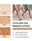 Leg Makeup Waterproof No Transfer,Flawless Looking Leg and Body Scar Cover up Makeup,Waterproof Long Last Easy Application for All Skin Tones.(2# Medium Golw)