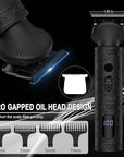 Beard Trimmer for Men Professional Mens Beard Grooming Kit T-Blade Trimmer Electric Shaver Razor Nose Body Trimmer Hair Cutting Kit Cordless 7 in 1 Black