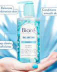 Bioré Balancing Face Wash, Cleanser For Combination Skin, PH Balanced Face Cleanser, Vegan, Cruelty Free 6.77 Oz, Pack of 3