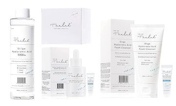 Blanc Doux Oligo Hyaluronic Acid Facial Foam Deep Hydrating Cleanser 4.05 fl. oz. for Dry, Sensitive Skin VEGAN Certified K-Beauty Korean Skin Care + Hyaluronic Acid Toner + Hyaluronic Acid Serum
