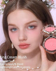 Flower Knows Violet Strawberry Rococo Glitter Lip Gloss G02+Little Angel Embossed Blush 02