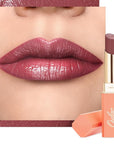 Oulac Plum Lipsticks for Women, Burgundy Matte Lipstick, Full Coverage Lip Color, Satin Matte Finish, Cream Texture, Hydrating, Infused with Hyaluronic Acid, Vegan & Clean Beauty 4g SG08 Bianca