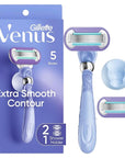 Gillette Venus Deluxe Smooth Swirl Women's Razor Handle + 2 Blade Refills