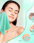 Nugilla Makeup Remover Cloth 12 x 12 Inch, Reusable Makeup Remover Towels for Washing Face, 6 Pack Washable Microfiber Face Cloth Fast Drying Washcloth, Green