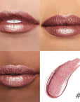 Kaely 2-in-1 Dark Bronze Metallic Lipstick and Lip Liner, Shimmer Liquid Metallic Lipsticks for Women, Glitter Lip Gloss Stain Long Lasting Waterproof Smudge Proof 24 Hour, Vegan Makeup, 06