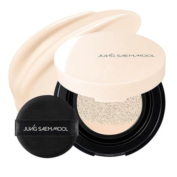 JUNG SAEM MOOL [ Mini ] Essential Skin Nuder Cushion Mini 10W Shell 0.17 Fl Oz, Natural Radiant Finish Cushion Foundation with Buildable Coverage, Lightweight Texture, Korean Foundation Makeup