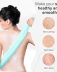 Yiclick 2pcs Back Scrubber for Shower Bath ，Exfoliating Body Scrubber, Body Exfoliator Loofah Luffa Sponge Net Rag Back Washer