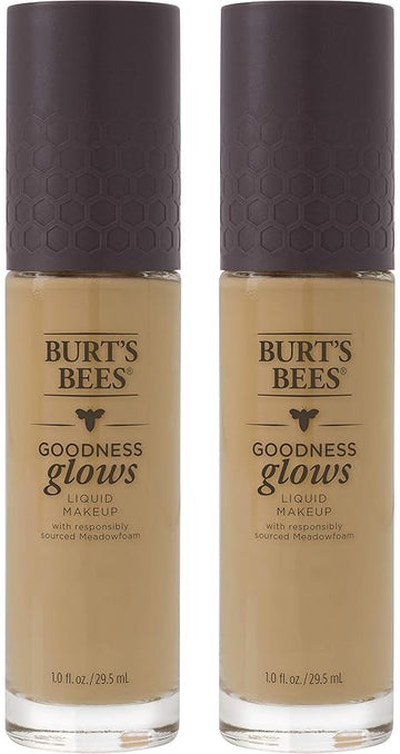 Burts Bees Goodness Glows Liquid Makeup, Soft Honey - 1.0 Ounce (Pack of 2)
