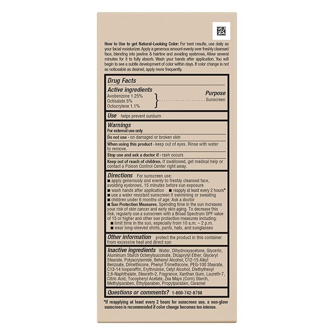 Jergens Natural Glow Face Self Tanner Lotion with SPF 20, Sunless Tanning, Medium to Deep Skin Tone Moisturizer, Daily Facial Sunscreen, Oil Free, Broad Spectrum UVA and UVB Protection,2 Oz(Pack of 2)