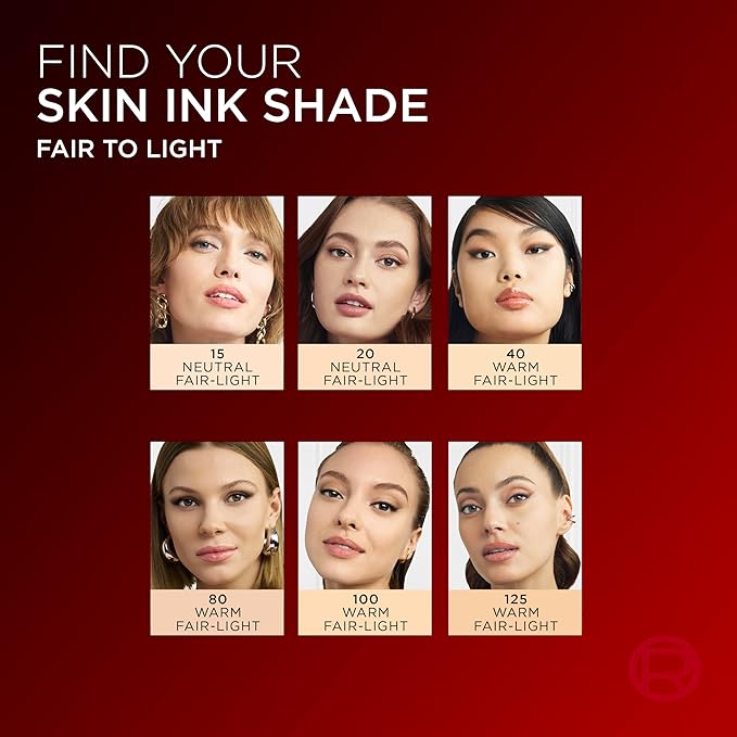 L'Oreal Paris Infallible Skin Ink 2-in-1 Foundation Concealer Hybrid Face Makeup, up to 48HR Transfer-Resistant with Buildable Light to Full Coverage, 375 Tan Warm