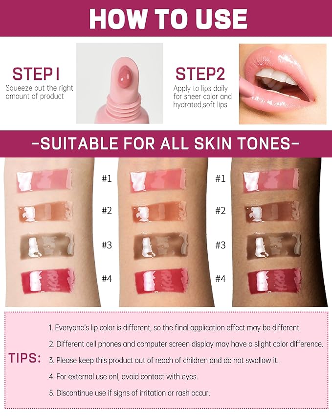 Tinted Lip Balm-1Pcs Raspberry Peptide Hydrating Lip T