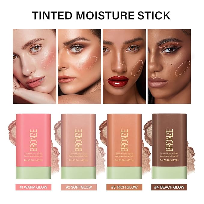 Blush Stick, Cream Blush Stick for Cheeks &