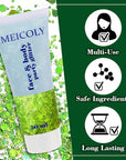 MEICOLY Lime Green Face Body Glitter,Christmas Face Glitter Stocking Stuffers,Light Green Body Glitter,St Patricks Day Accessories,Chunky Glitter Face Paint for Party Festival Halloween