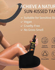 FUNAN Self Tanner Tanning Oil Kit, Deep Moisturizing Sunless Tanner with Application Mitt, Even & Natural Bronzing Self Tan for Face & Body, 3.38 fl oz
