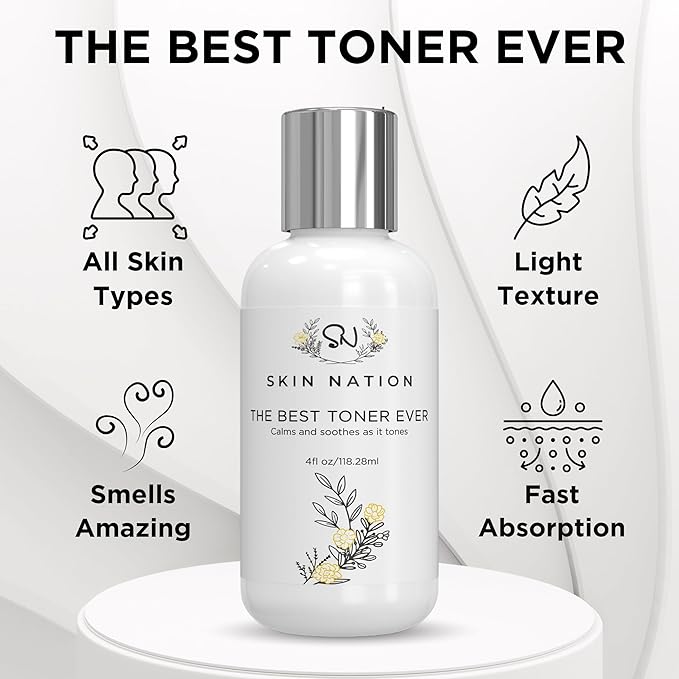Refreshing Toner for Face with Rose Water and Organic Aloe for True Moisturization, Gentle Pore Cleaner & Pore Minimizer for Face, Hydrating Toner, Cruelty Free, Paraben Free, Skincare 4.0 Fl Oz