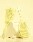 Nature Spell FlexiFlow Detangling Hair Brush, Flexible Strands for Gentle Brushing, Eliminates Knots & Reduces Breakage, Suitable for All Hair Types, Yellow