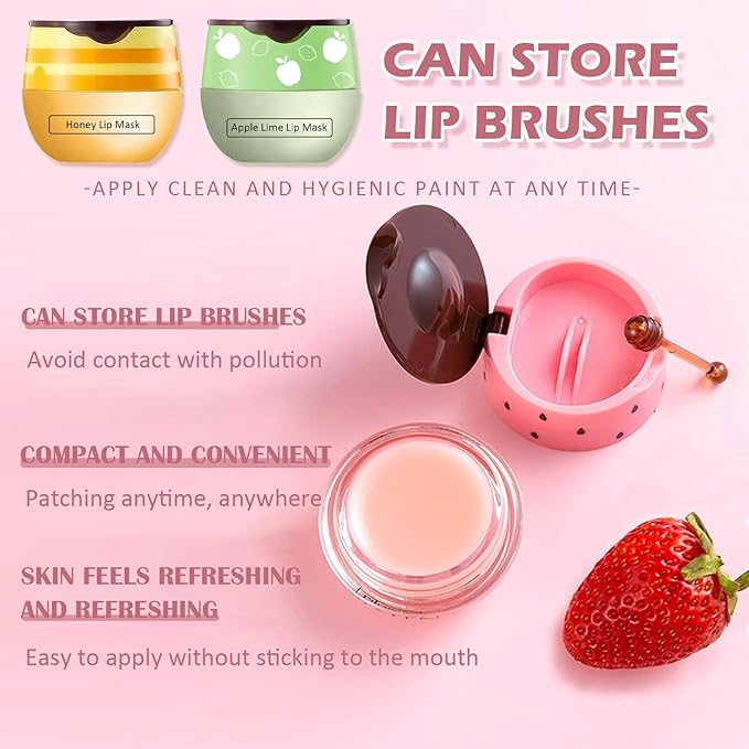 3 Pcs Bee Lip Balm Honey Lines