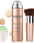 Airbrush Flawless Setting spray,Hydrating Full Coverage Foundation for Smooth Radiant Finish,Breathable Blendable,Lightweight Silky Foundation Makeup for Mature Skin(04 Porcelain)