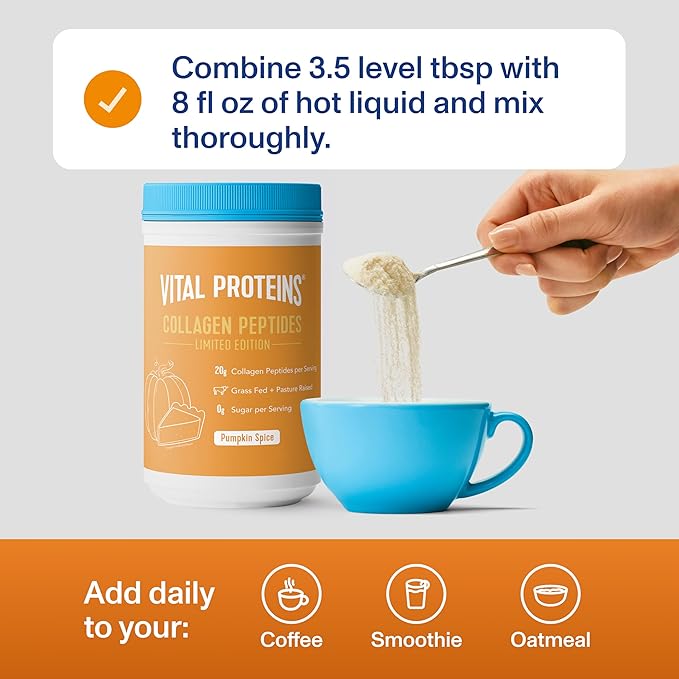 Vital Proteins® Pumpkin Spice Collagen Peptides, 20g Collagen Peptides, Healthy Hair, Skin, Nails & Joints