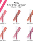 Almay Color & Care Hydrating Lip Gloss, Soft Natural Hues, Prebiotic Complex, Hyaluronic Filling-Sphere Technology, 600 Lunar Blush, 0.1 Fl Oz