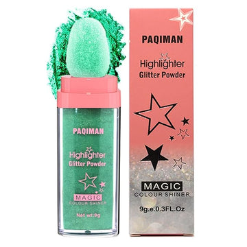 Glitter Powder Highlighter Makeup, Body Brightens the Natural (04# Greens)