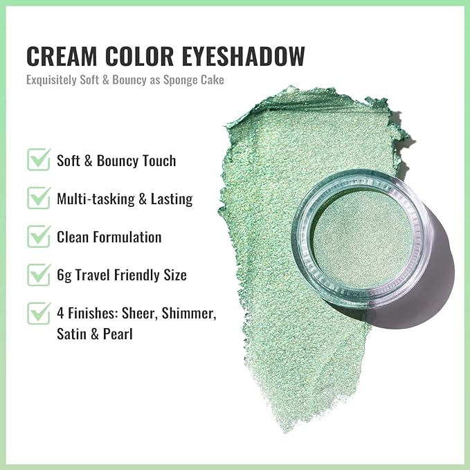 Oulac Purple Cream Eyeshadow also for Highlighter Large Capacity Highly Pigmented Eye Shadow Waterproof &Long Lasting with Moisturizing Formula, Shimmer Glitter Eye Makeup. 6g.(19)