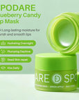 Sleeping Lip Mask Green Apple - Repair for Dry Cracked Lips, Infused with Vitamin C and Shea Butter, Lip Mask Nourish and Revitalize Overnight, Wake to Softer, Smoother, Glow Lip - 0.42 Fl Oz