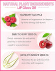 Hydrating Plumping Lip Glow Oil,Shine Tinted Lip Gloss,Glow Reviver Lip Oil,Long Lasting Moisturizing Clear Lip Plumper Oil Tint for Lip Care Dry Lips,Women's Day Makeup Gift ( (#007 Raspberry Red)