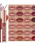 LANGMANNI 4pcs Matte Lipstick with Lipliners Durable Makeup Set,Long-Lasting Non-Stick Cup Not Fade Waterproof Pigmented Velvet Lipgloss Kit Beauty Cosmetics Makeup Gift for Girls(#3+4+6+12)