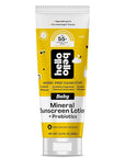 Hello Bello Mineral SPF 55 Sunscreen Lotion with Prebiotics, Water Resistant and Reef Friendly Sun Protection for Babies and Kids, 3 fl oz (Pack of 1)
