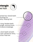 Tangle Teezer Fine & Fragile Ultimate Detangler Brush, Dry & Wet Hair Brush to Detangle & Reduce Breakage, Hypnotic Heather