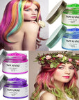 Temporary Hair Color Chalk For Kids, Hair Wax Color For 4 5 6 7 8 9 Year Old Girl Gifts, Birthday,Party, Cosplay DIY, Children's Day, Halloween, Christmas (4, Pink Purple Blue Green)
