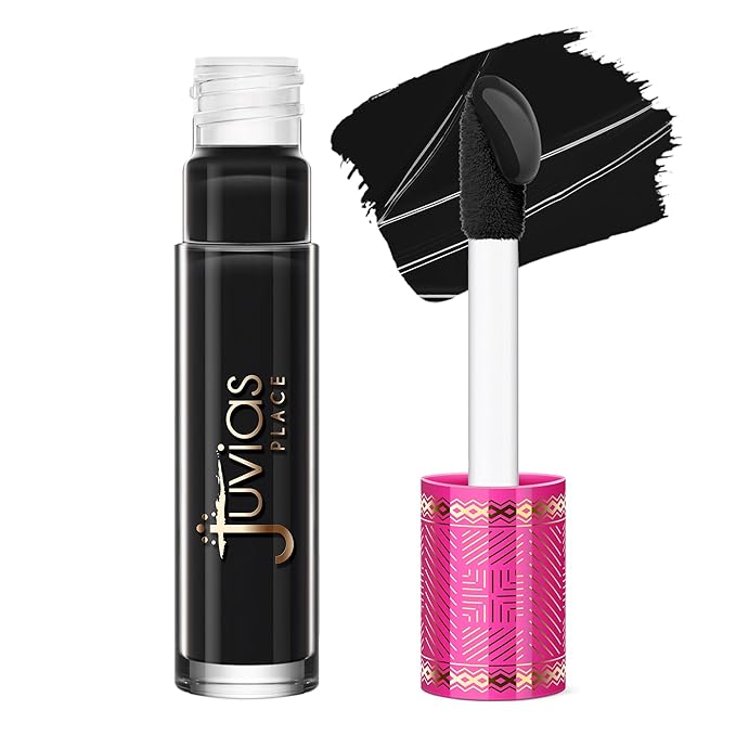 Juvia's Place Velvety Matte Liquid Lipstick Ebony - Hydrating, Long-Wearing, Velvety Soft & Feather Light - Hyperpigmented Creamy Matte Lipstick for Women
