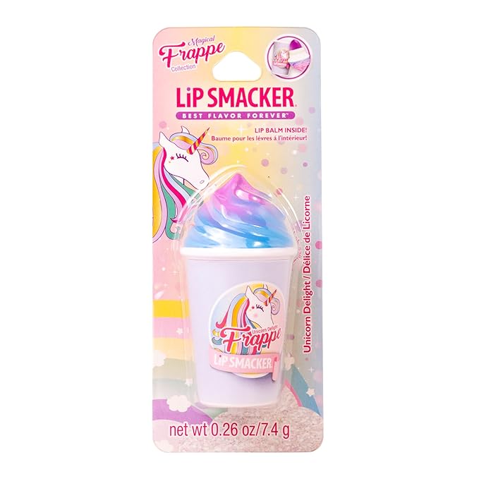 Lip Smacker Frappe Cup Lip Balm, Unicorn, 1 Tube, Prevent Chapped Lips, 0.26 Ounce (Pack of 2)