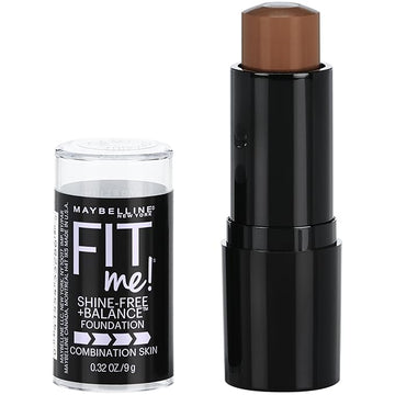 Maybelline Fit Me Shine-Free + Balance Foundation Stick, Multi-Use Face Makeup and Contour Stick For Natural, Matte Coverage, Coconut, 1 Count