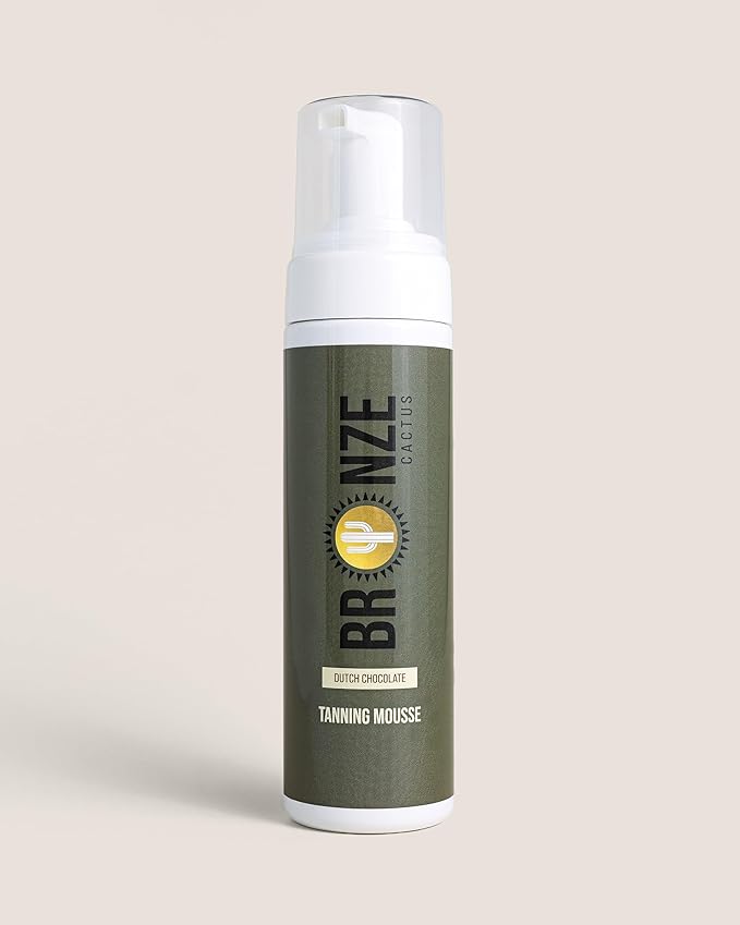 Dutch Chocolate Deluxe Tanning Mousse | Quick-Dry, Streak-Free, Scent-Free | Deep Dark Natural Tan | 100% Natural Derived Ingredients
