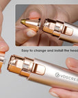 Replacement Heads for Eyebrow Facial Trimmer: Original Heads Replacement Set for 2 in1 Facial Eyebrow Trimmer - Suitable for Model VG-102, VG-1023,VG-1024