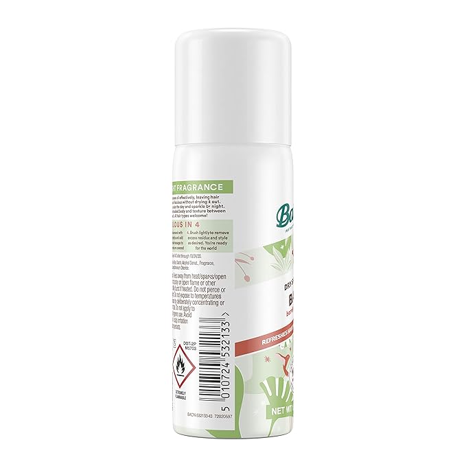 Batiste Dry Shampoo, Bare, Mini Travel Size 1.6 oz (Pack of 2)