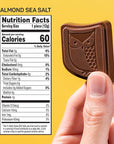 AWAKE - Caffeinated Chocolate Bites - Almond Sea Salt Dark Chocolate (No Sugar Added), 50 Bites - 50mg Caffeine - Energy Bites - Coffee Alternative - Fairtrade, Gluten Free, Non GMO - 0.48oz