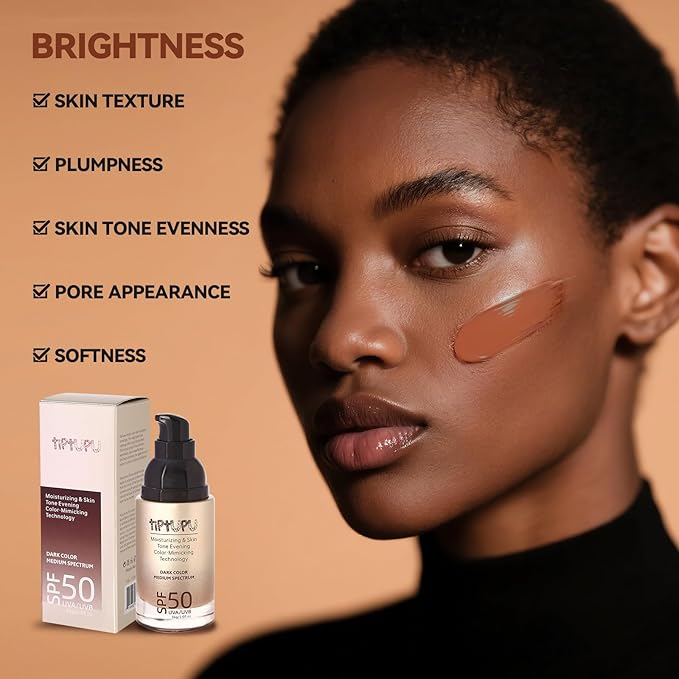 SPF 50 Liquid Foundation,Long Lasting,Moisturizing,Matte & Non-Comedogenic Foundation Makeup for All Skin,Medium-Full Coverage (Light, 1.05 FL.OZ (Pack of 1))