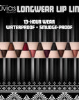 Juvia's Place Long Wear Lip Pencil – Snapped – Waterproof & Kiss-proof, Long Lasting Lip Liner, Smooth Makeup Application - Soft Matte Finish Base for Lipstick - 13 Hours of Wear for Everyday Use