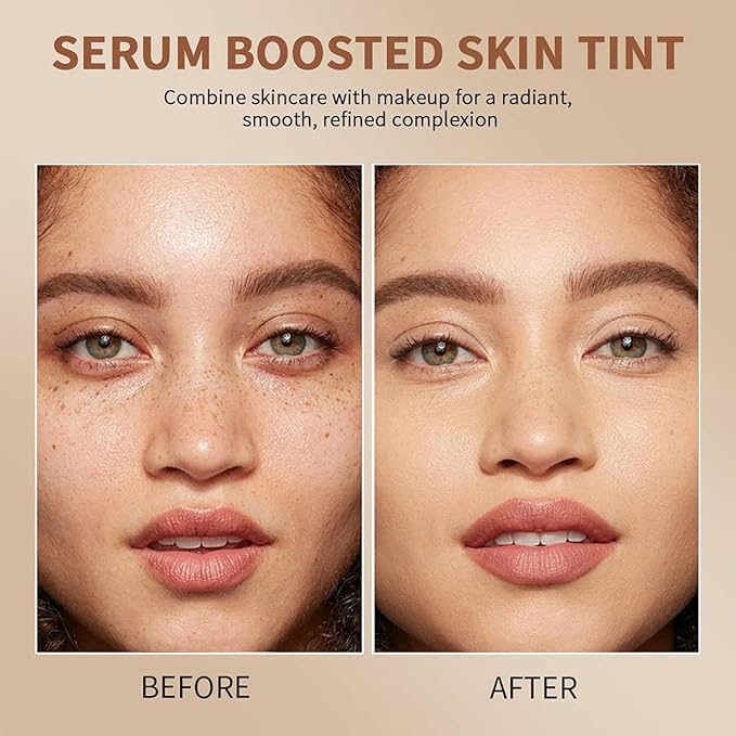 Beauty Balm Serum Boosted Skin Tint, Lightweight Solid Tinted Hydrating Serum Foundation Contour Stick for Women, Sheer to Medium Coverage, Radiant & Dewy Finish for Face Makeup (#01)