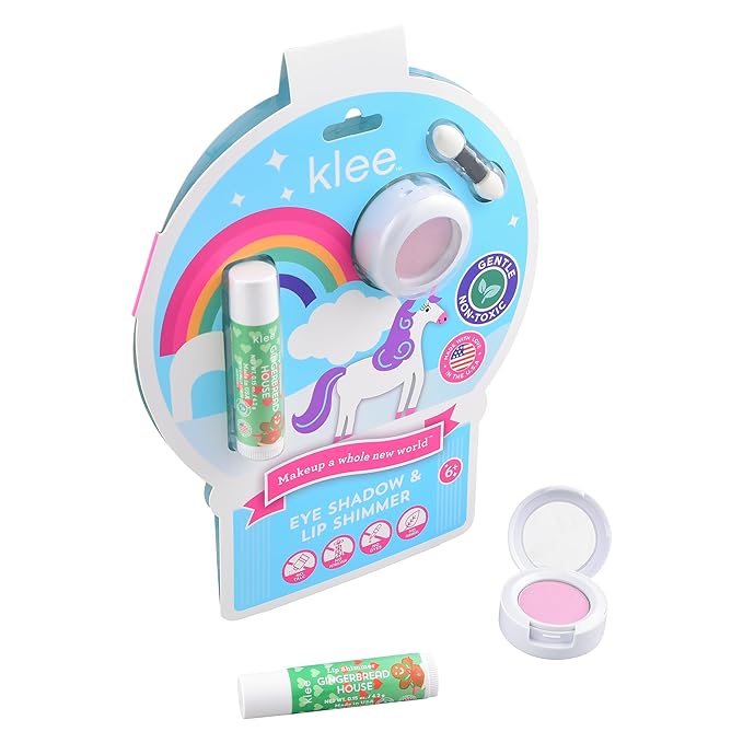 Luna Star Klee Eye Shadow and Lip Shimmer Holiday Gift Set for Kids and Tweens. Gentle and Non-Toxic. Made in USA. (Moonlight Shimmer)