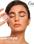 Oulac Nude Gold Cream Eyeshadow also for Highlighter Highly Pigmented Eye Shadow Waterproof&Long Lasting with Moisturizing Formula Blendable Shimmer Eye Make-up,Vegan & Cruelty-Free, 6g O10