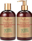 SheaMoisture Shampoo and Conditioner Set, Manuka Honey, Mafura Oil, Baobab Oil & Fig Extract, Hydrate + Replenish, Vitamin C, Sulfate Free & Hair Color Safe, Deep Conditioning, 13 Fl Oz Ea