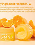 BANILA CO Clean it Zero Brightening Cleansing Balm | Korean Makeup Remover for Radiant Complexion | Vegan | Cleansing Oil, Facial Cleanser Made with Vitamin C & Citrus Extract (100ml / 3.38 fl.oz)