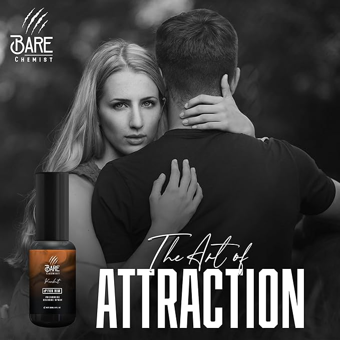 Knockout Pheromone Cologne for Him - [Attraction Formula] Pheromone Cologne for Men 1oz. - Wood, Citrus, Spice