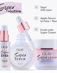 Olay Super Cream with Sunscreen SPF 30, 1.7 oz, Ultra Lightweight Face Moisturizer - Vitamin C & E, Hyaluronic Acid, Niacinamide, Collagen Peptide - Hydrate, Smooth, Brighten, Firm, and Protect