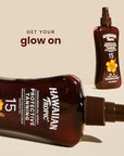 Hawaiian Tropic Protective Tanning Oil Spray Sunscreen SPF 15, 8oz | Tanning Sunscreen, Tanning Oil with SPF, Moisturizing Body Oil, Hawaiian Tropic Oil, Oxybenzone Free Outdoor Tanning Oil, 8oz